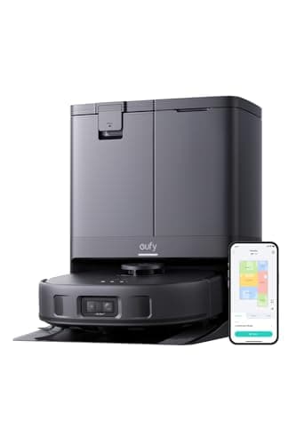 Anker Eufy (ユーフィ) X10 Pro Omni (ロボット掃除機) 【加圧式デュアル回転モップ搭載/自動ゴミ収集ステーション/モップの自動洗浄・乾燥機能付き/毛絡み除去システム/モップリフト/水拭き両用/AIマッピング 掃除経路確認/AIカメラ搭載 障害物回避/アプリ操作/落下・衝突防止】ブラック