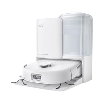 Anker Eufy (ユーフィ) Robot Vacuum Omni E25 (ロボット掃除機)【ローラーモップ/全自動クリーニングステーション/自動ゴミ収集/モップ洗浄・乾燥 / 20000Pa 吸引力/モップリフト/洗剤投入/水拭き/マッピング/AIカメラ 障害物回避/毛がらみ除去/伸縮サイドブラシ/アプリ操作】ホワイト