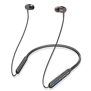 【業界トップ Bluetooth5.3+38時間連続再生】イヤホン Bluetooth ネックバンド型 ワイヤレス CVC8.0ノイズキャンセリング ブルートゥース スポーツ マルチポイント対応 Type-C急速充電 Hi-Fi音質 マグネット搭載 自動ペアリング ハンズフリー通話 軽量 ランニング 在宅勤務/テレワーク/チャット/会議 PSE/技適認証済（黒）