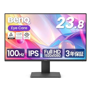 BenQ GW2491 23.8インチ アイケアモニター Full HD/IPS/HDMI/DP/100Hz/ティルト機能 | スリムベゼル,ブルーライト軽減,フリッカーフリー,仕事向けディスプレイ,Eye-CareU設定ソフト,PCモニター,液晶モニター,ベンキュージャパン