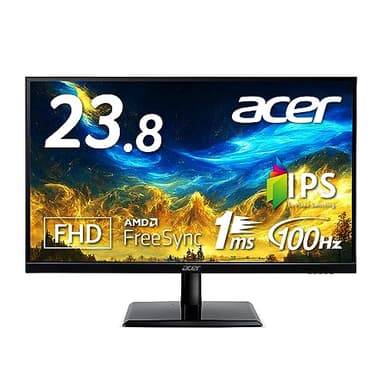 【Amazon.co.jp限定】日本エイサー Acer スタンダードモニター 23.8インチ IPS フルHD 100Hz 1ms スピーカー・ヘッドホン端子搭載 HDMI1.4 AMD FreeSync EK241YEbmix